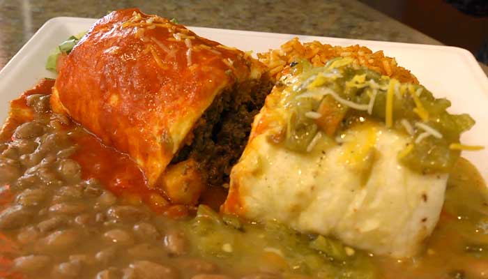 Casa Taco New Mexico Mexican Restaurant serves the best red and green sauce smothered burritos