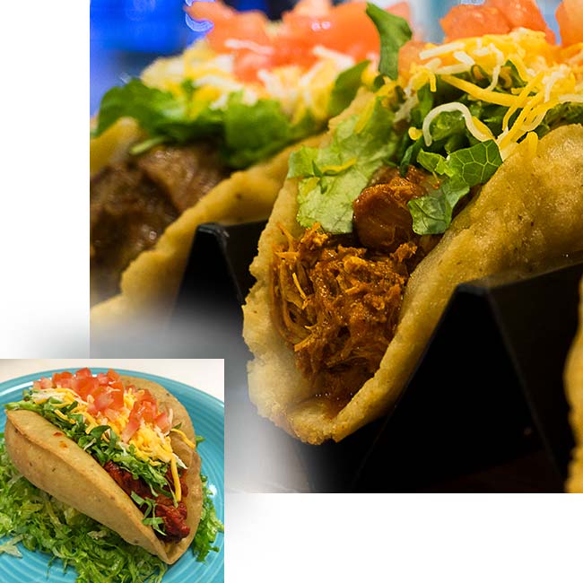 Casa Taco Hot Springs Landing Mexican Restaurant serving puffy tacos with homemade tortilla shells